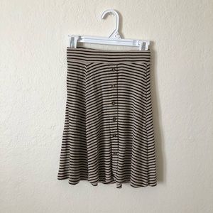 striped skater skirt